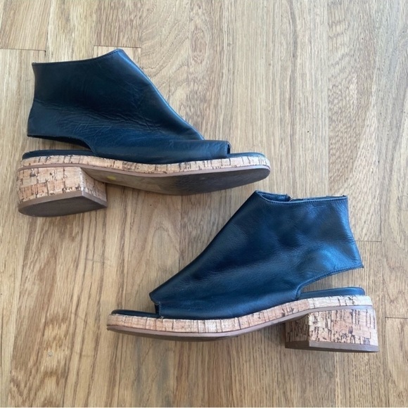 Miista Lucina Open Toe Leather Bootie Cork Heel Size 36 (US 6) - Picture 3 of 16
